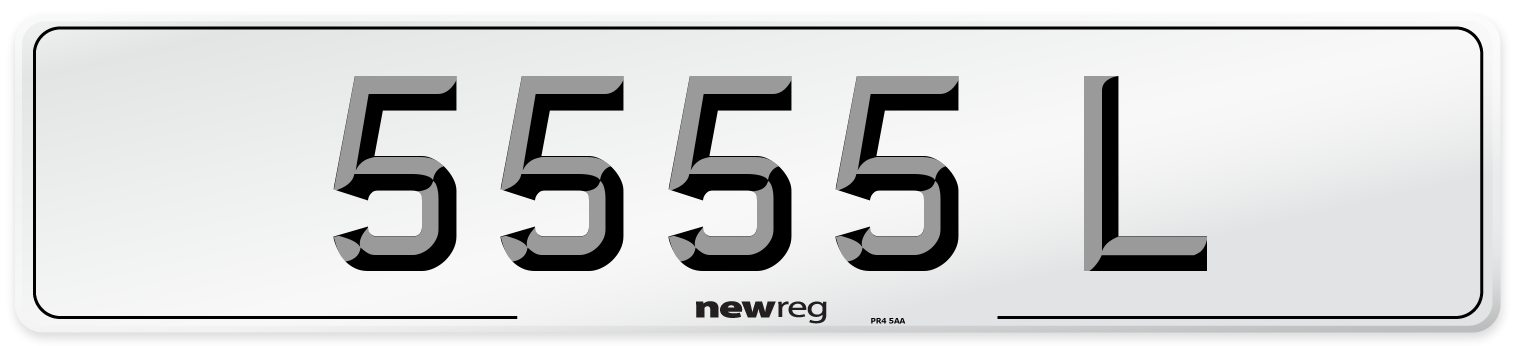 5555 L Number Plate from New Reg